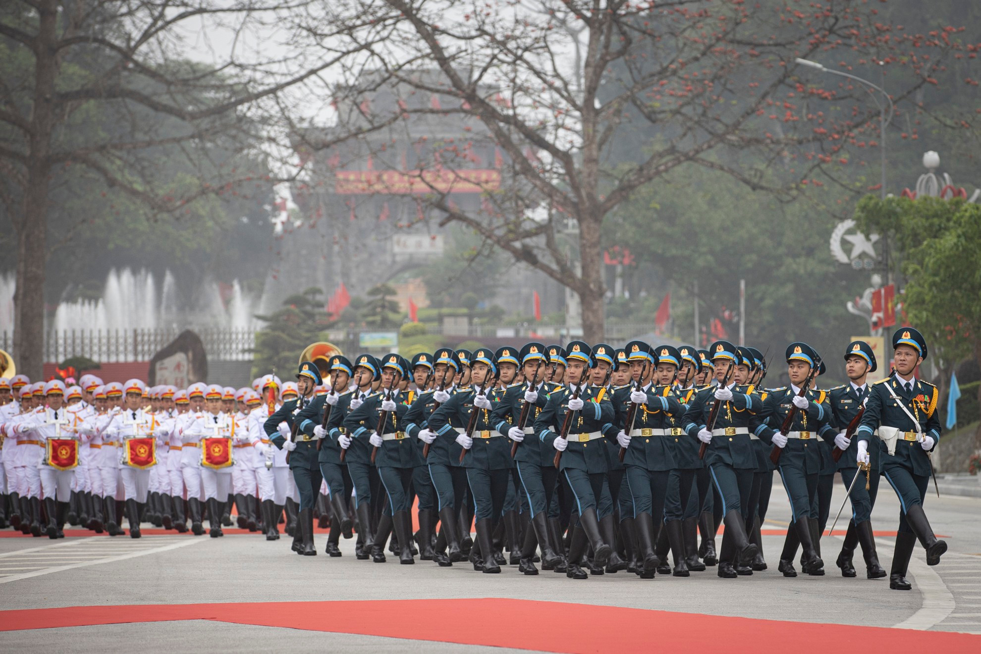 Delegación ceremonial del Ejército Popular de Vietnam.