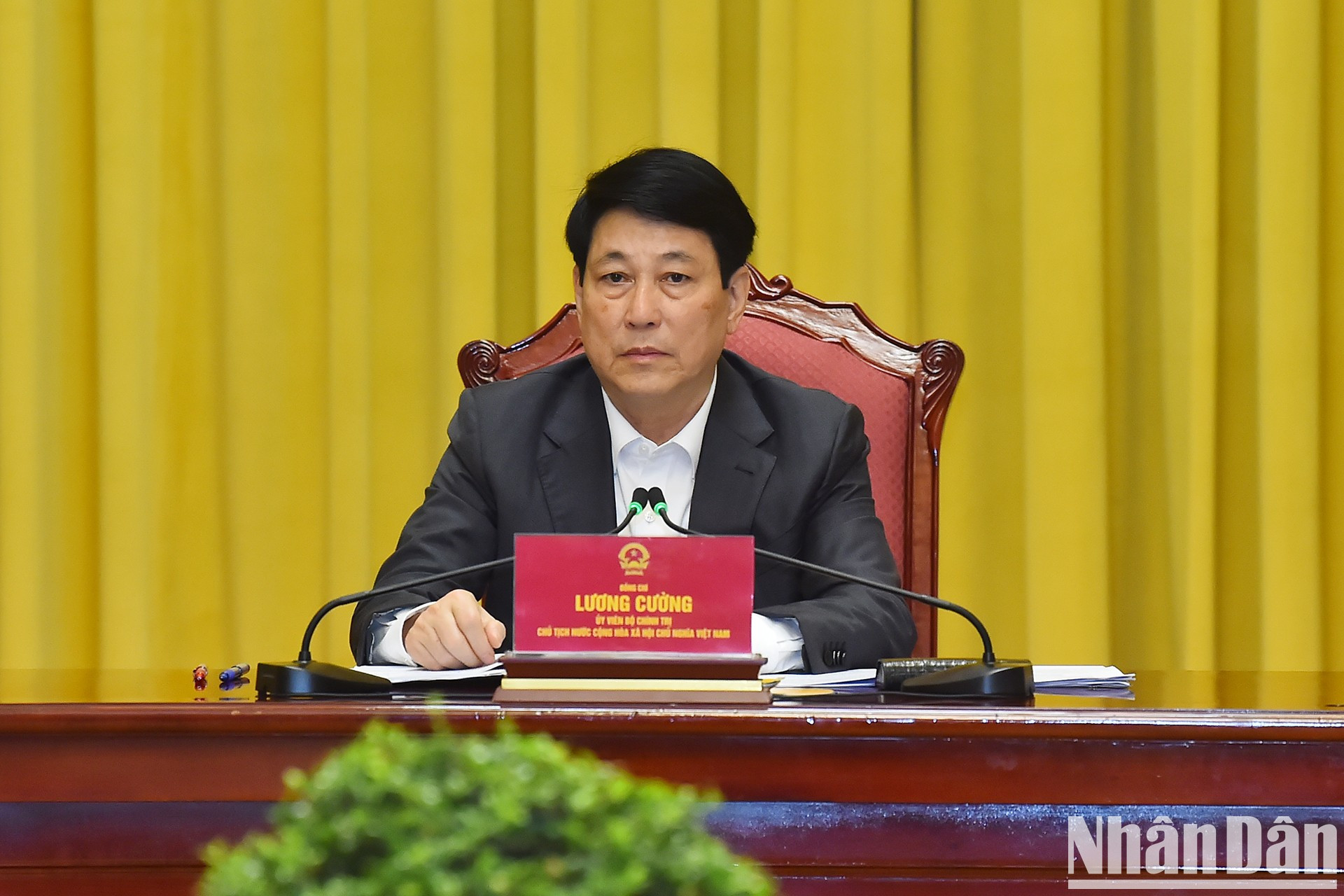 El presidente vietnamita, Luong Cuong, preside la cita. El presidente vietnamita, Luong Cuong, preside la cita.