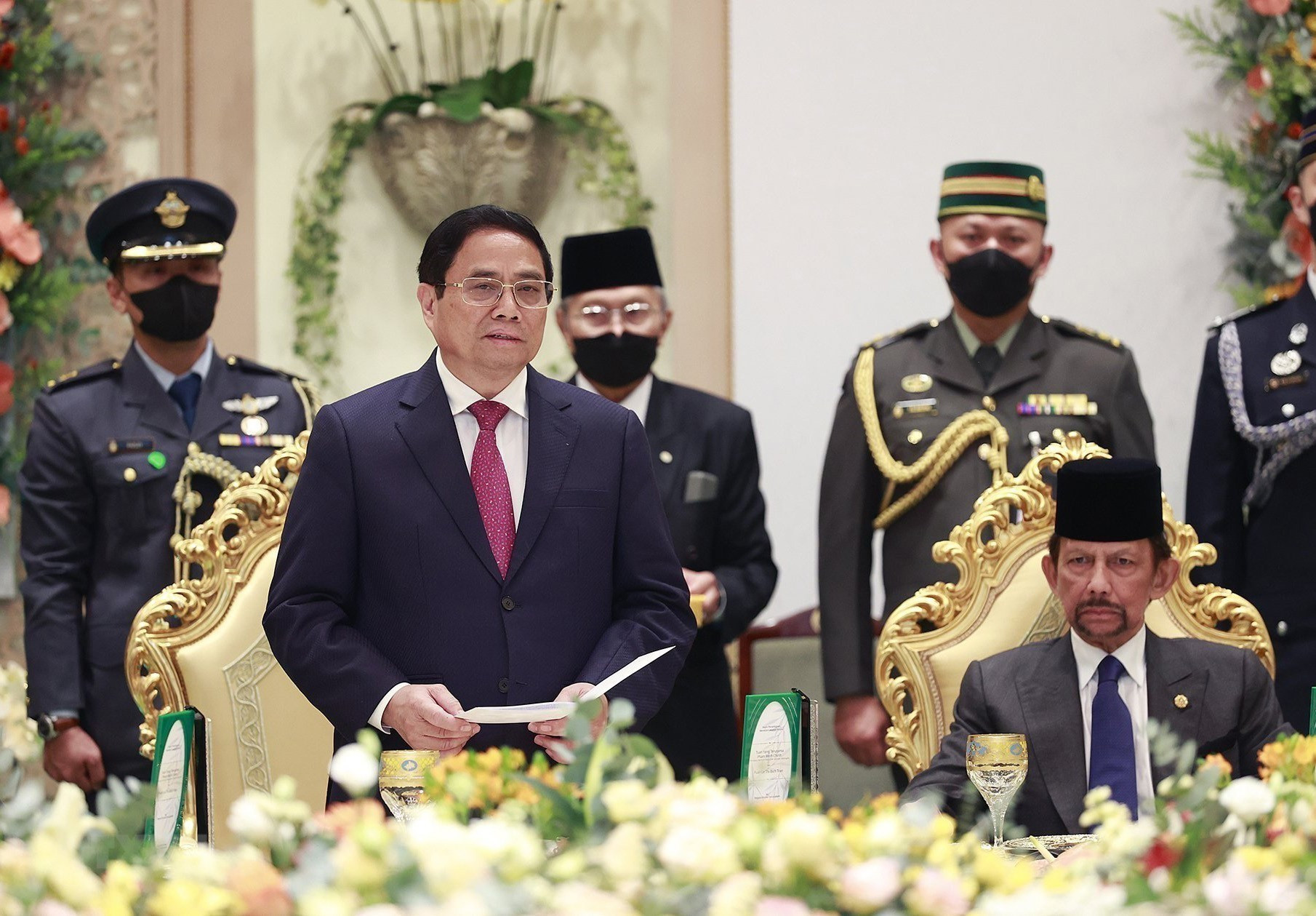 El primer ministro vietnamita Pham Minh Chinh interviene en el evento. El primer ministro vietnamita Pham Minh Chinh interviene en el evento.