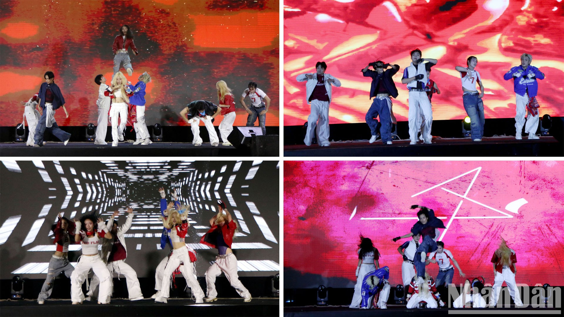 Los grupos de baile ofrecen actuaciones vibrantes en la velada de intercambio.