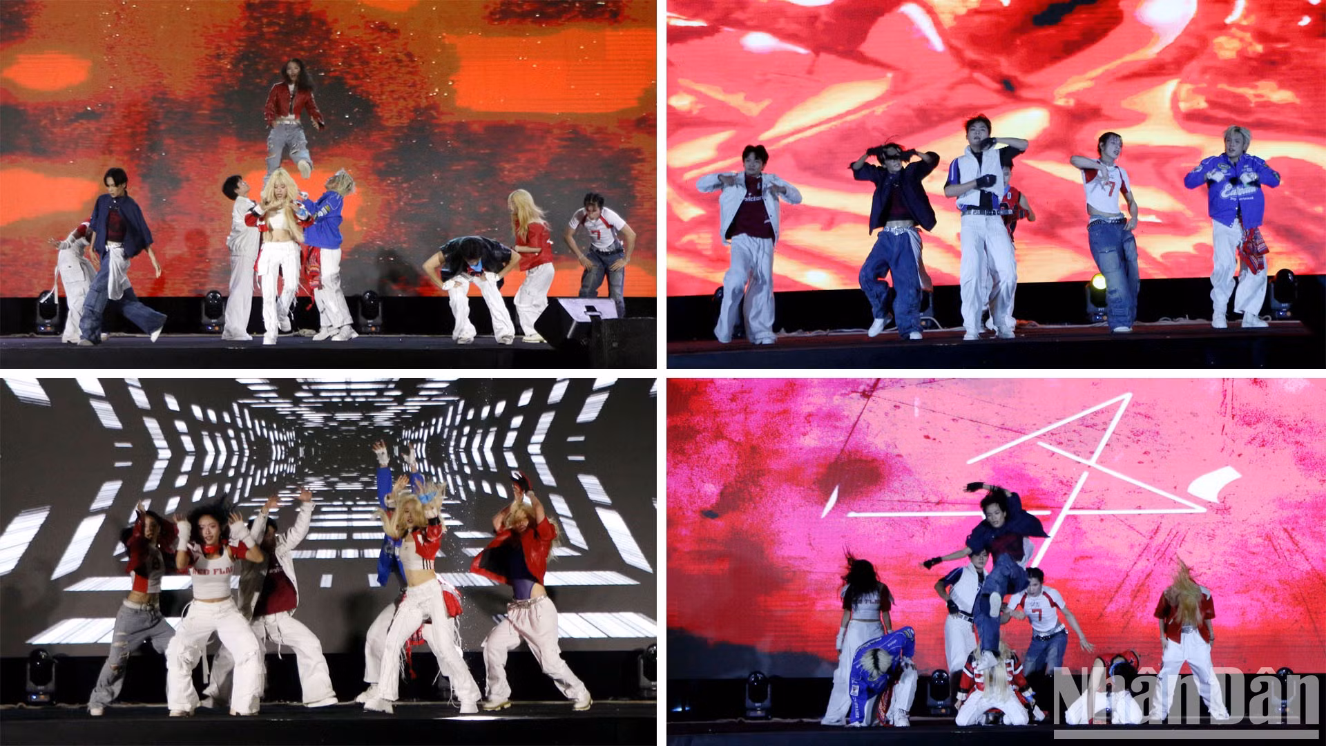 Los grupos de baile ofrecen actuaciones vibrantes en la velada de intercambio.
