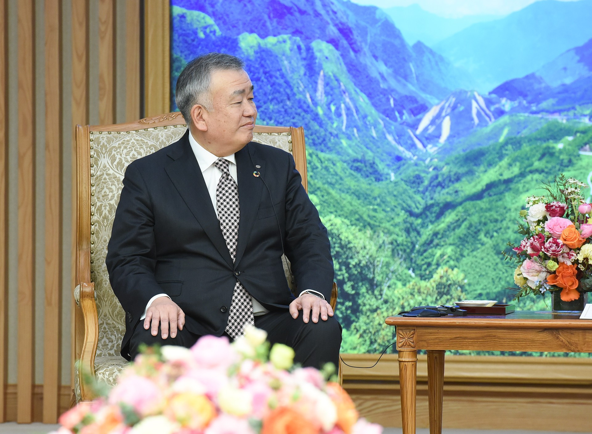 Nagao Yutaka, presidente del grupo nipón de Yamato Holdings, interviene en la cita.