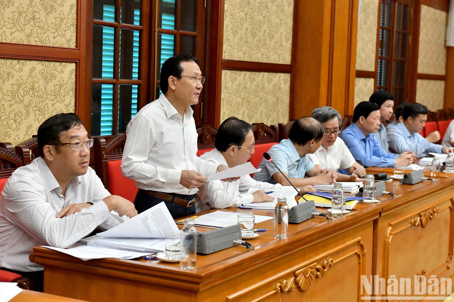Los asistentes a la reunión.