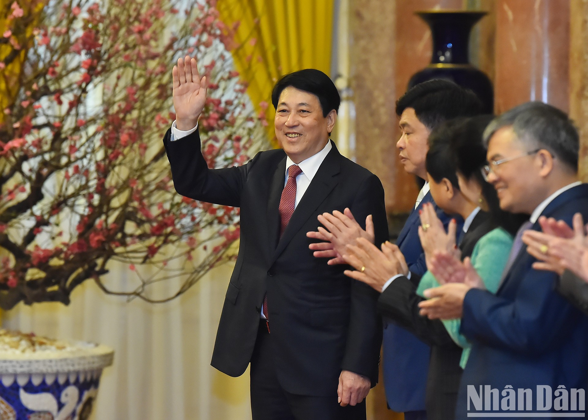 El presidente vietnamita, Luong Cuong, en la reunión.