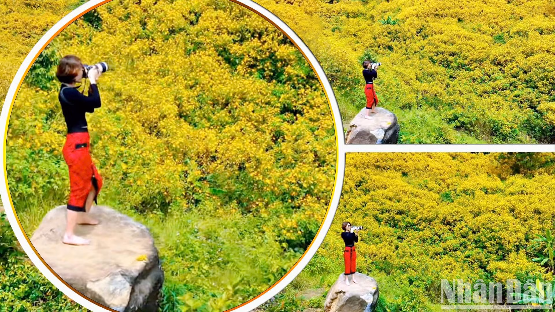 Una escena en el valle junto a la carretera Lien Khuong-Prenn, comuna de Hiep An, distrito de Duc Trong.