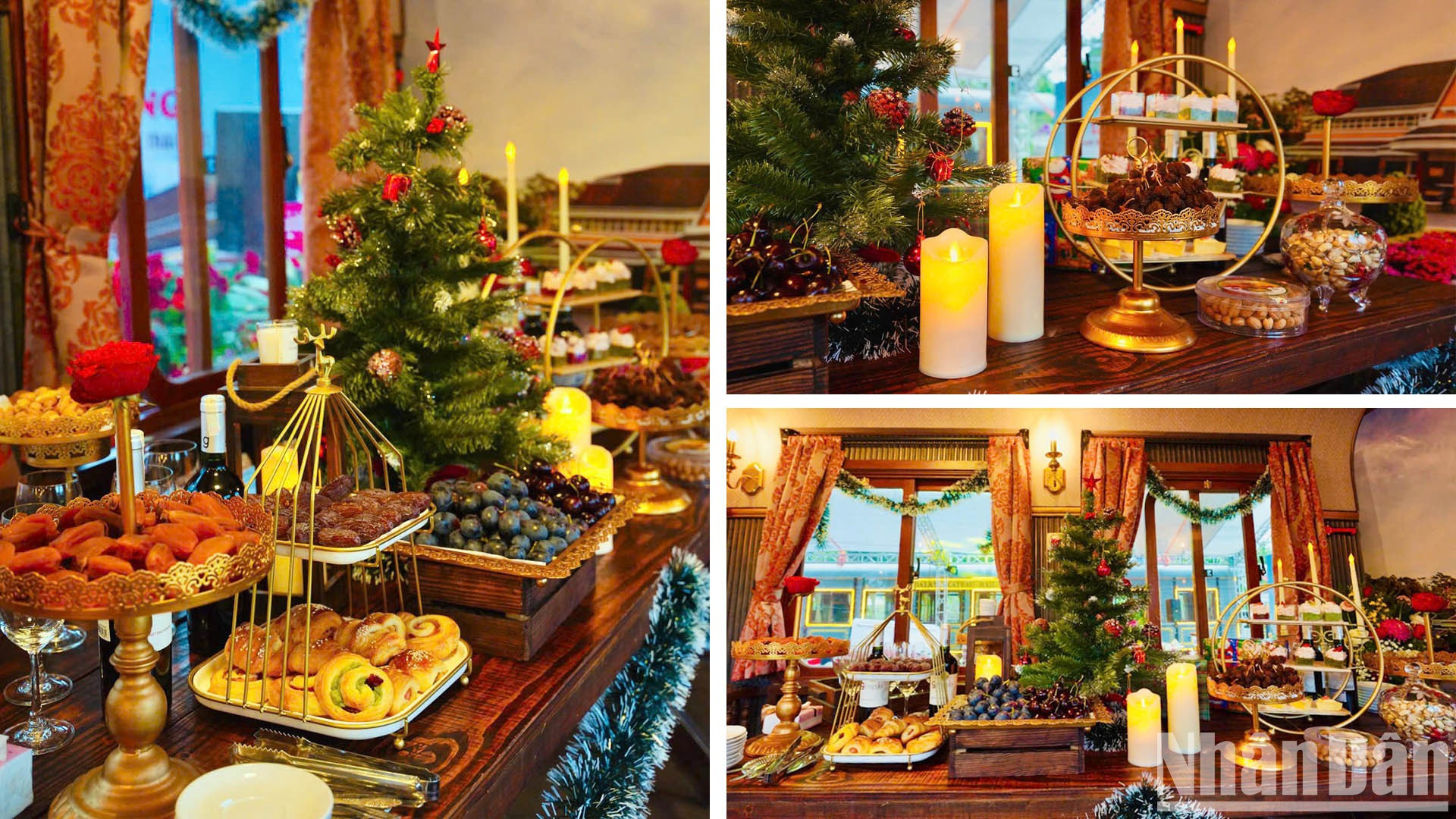 En el trayecto de Da Lat a Trai Mat (14 kilómetros de ida y vuelta), los visitantes no solo pueden admirar el hermoso paisaje de Da Lat a través de la ventana del tren, sino también disfrutar de música, té de alcachofas y bocadillos.