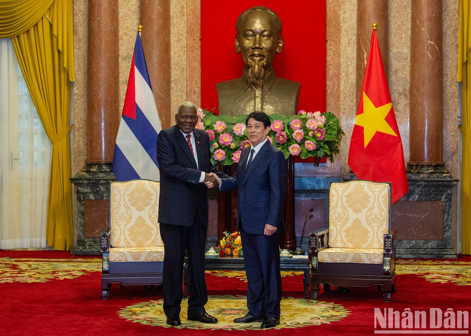 [Foto] Presidente vietnamita recibe a titular de Asamblea Nacional de Cuba