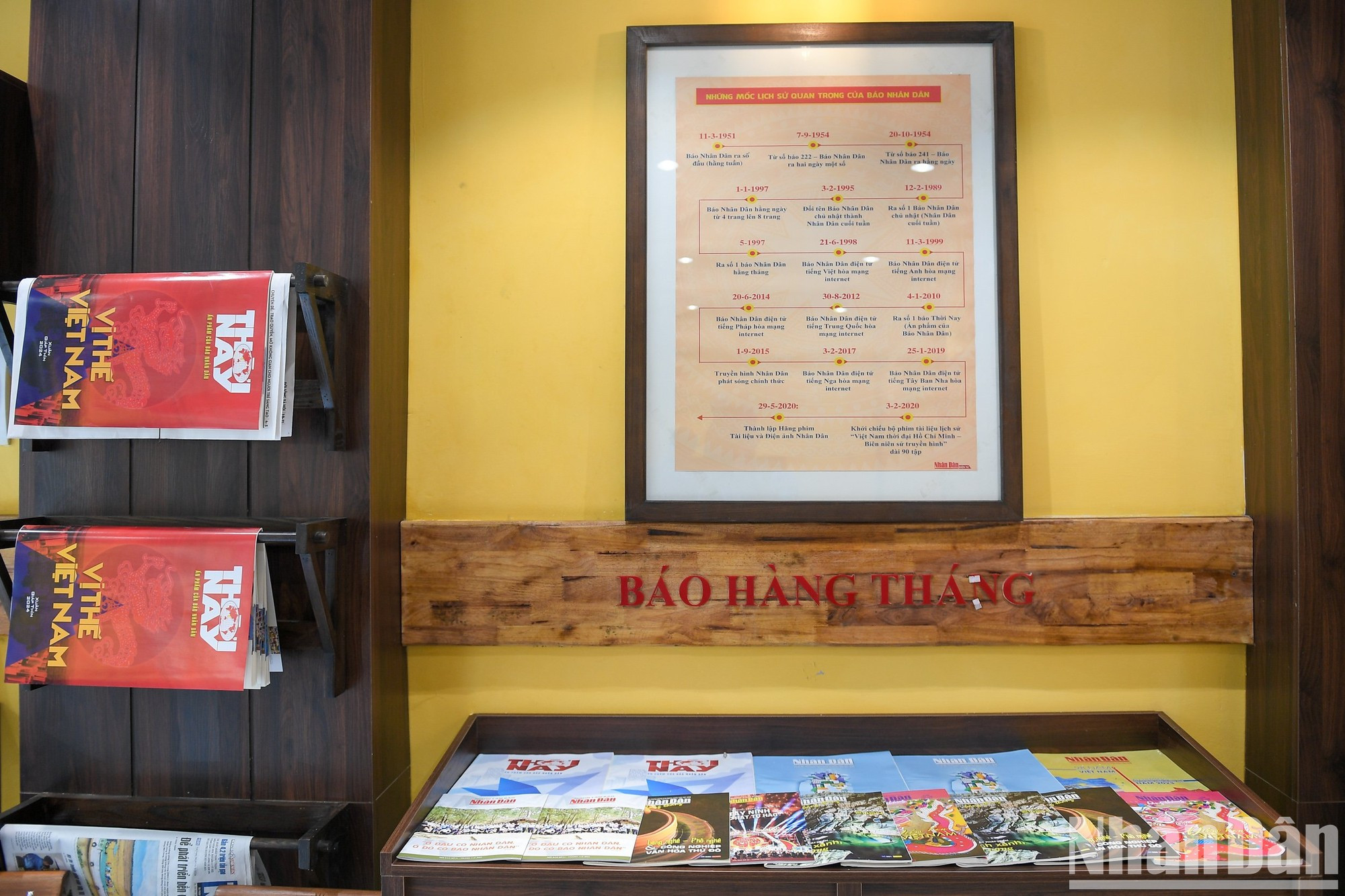 La sala de exposición en la sede de Nhan Dan incluye publicaciones y documentos importantes del rotativo. El lugar estará abierto de forma gratuita a los ciudadanos.