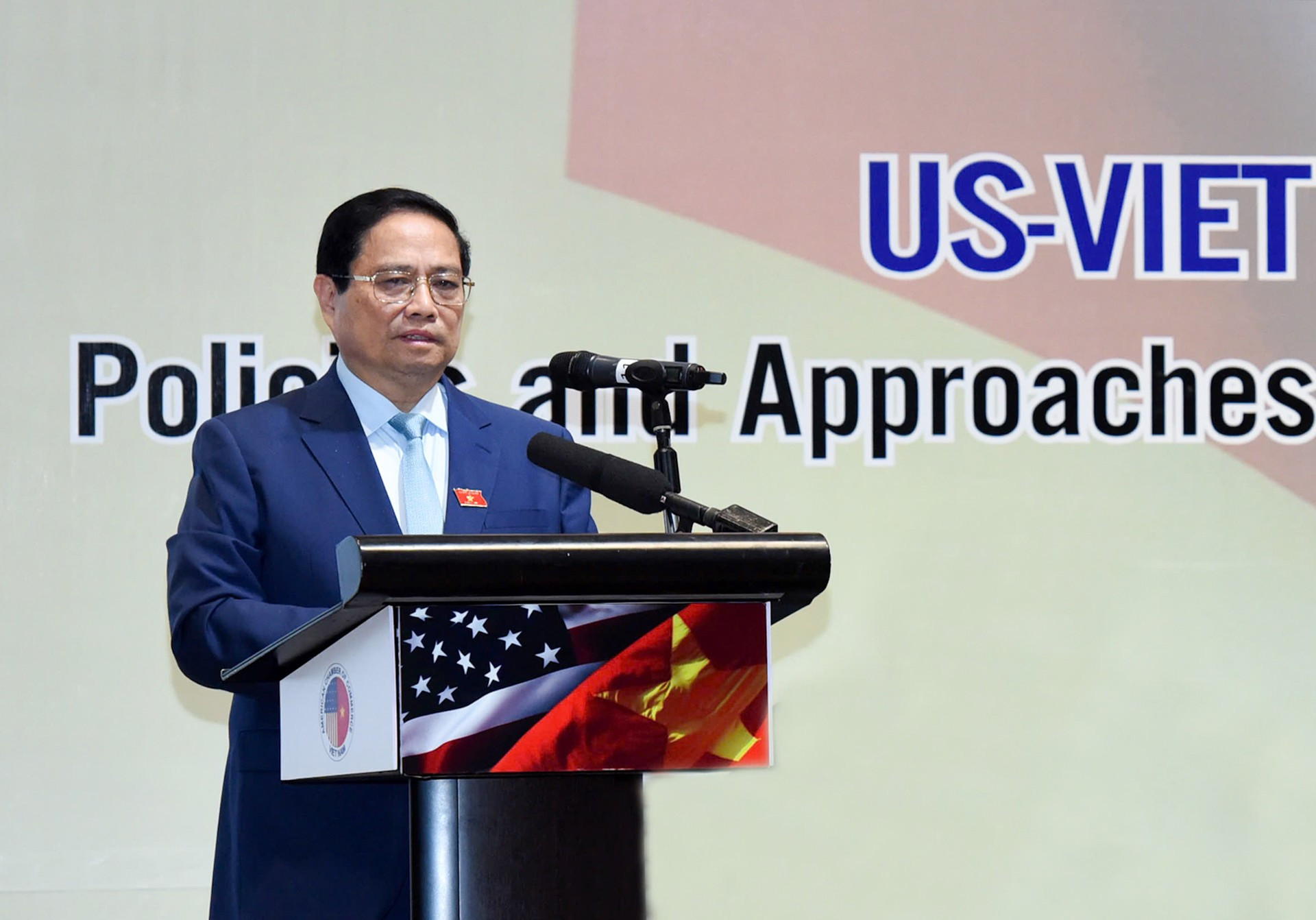 El premier vietnamita, Pham Minh Chinh, interviene en la cita. El premier vietnamita, Pham Minh Chinh, interviene en la cita.