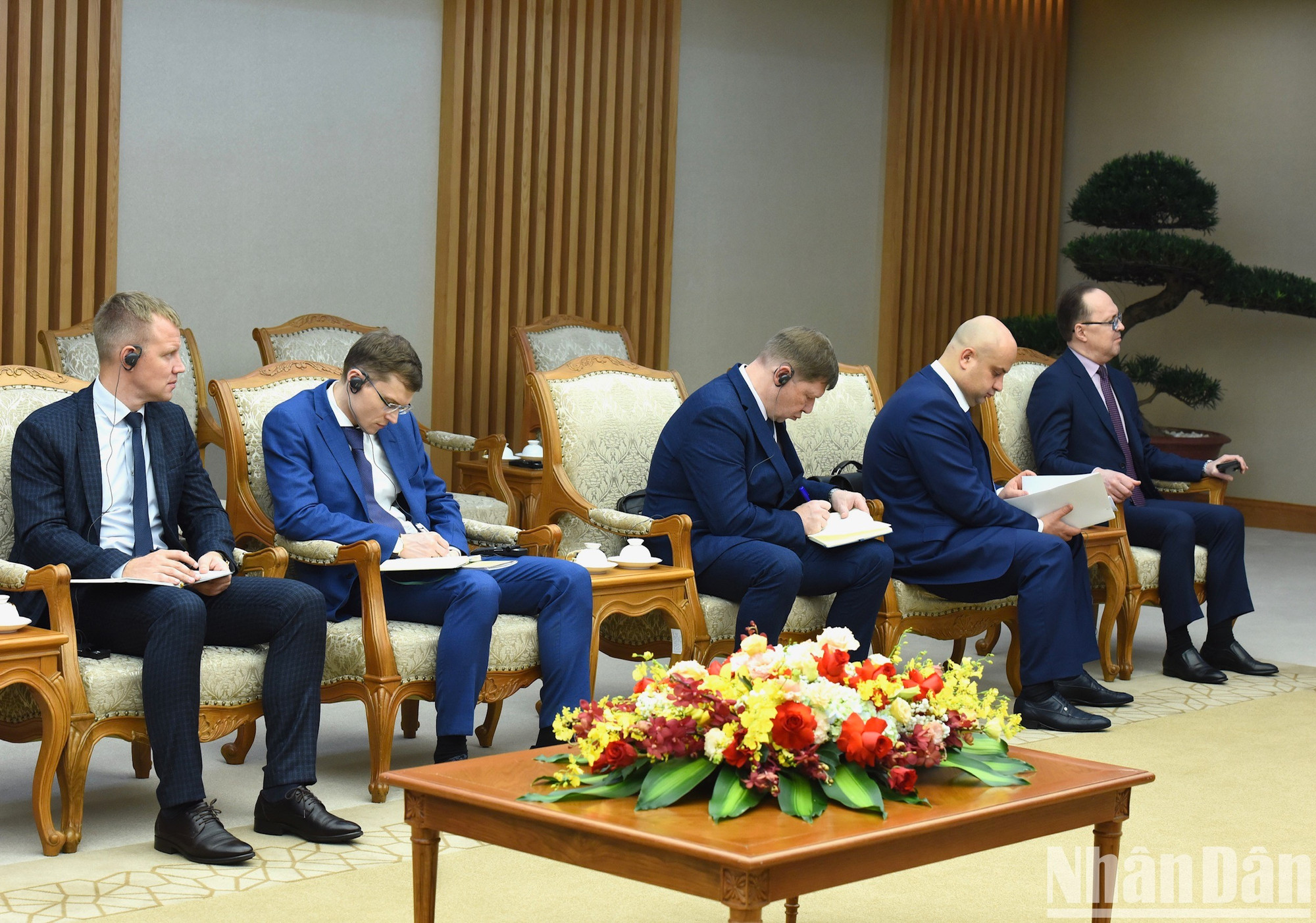 Delegados rusos en el evento. Delegados rusos en el evento.