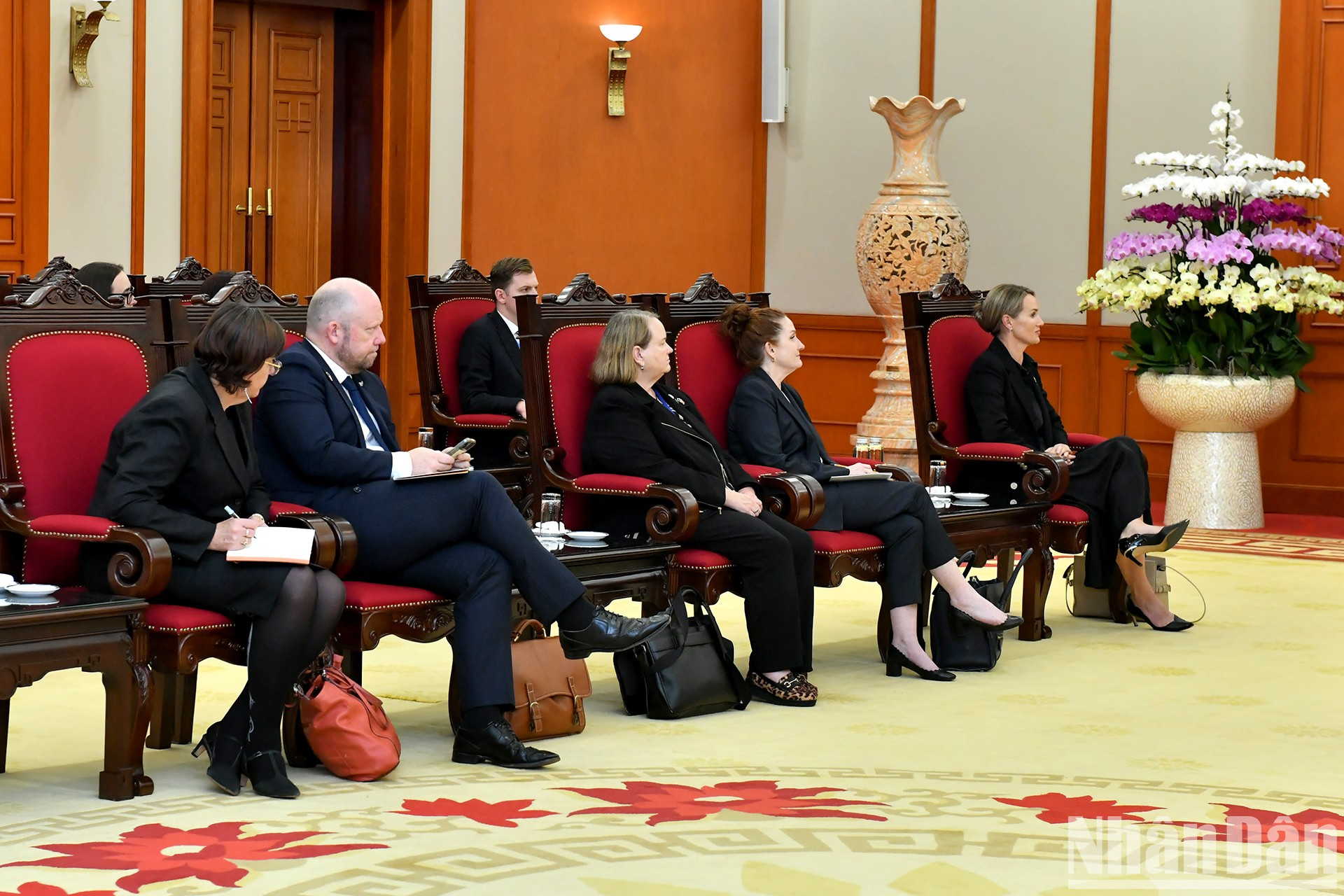 Miembros de la delegación de Nueva Zelanda en la cita. Miembros de la delegación de Nueva Zelanda en la cita.