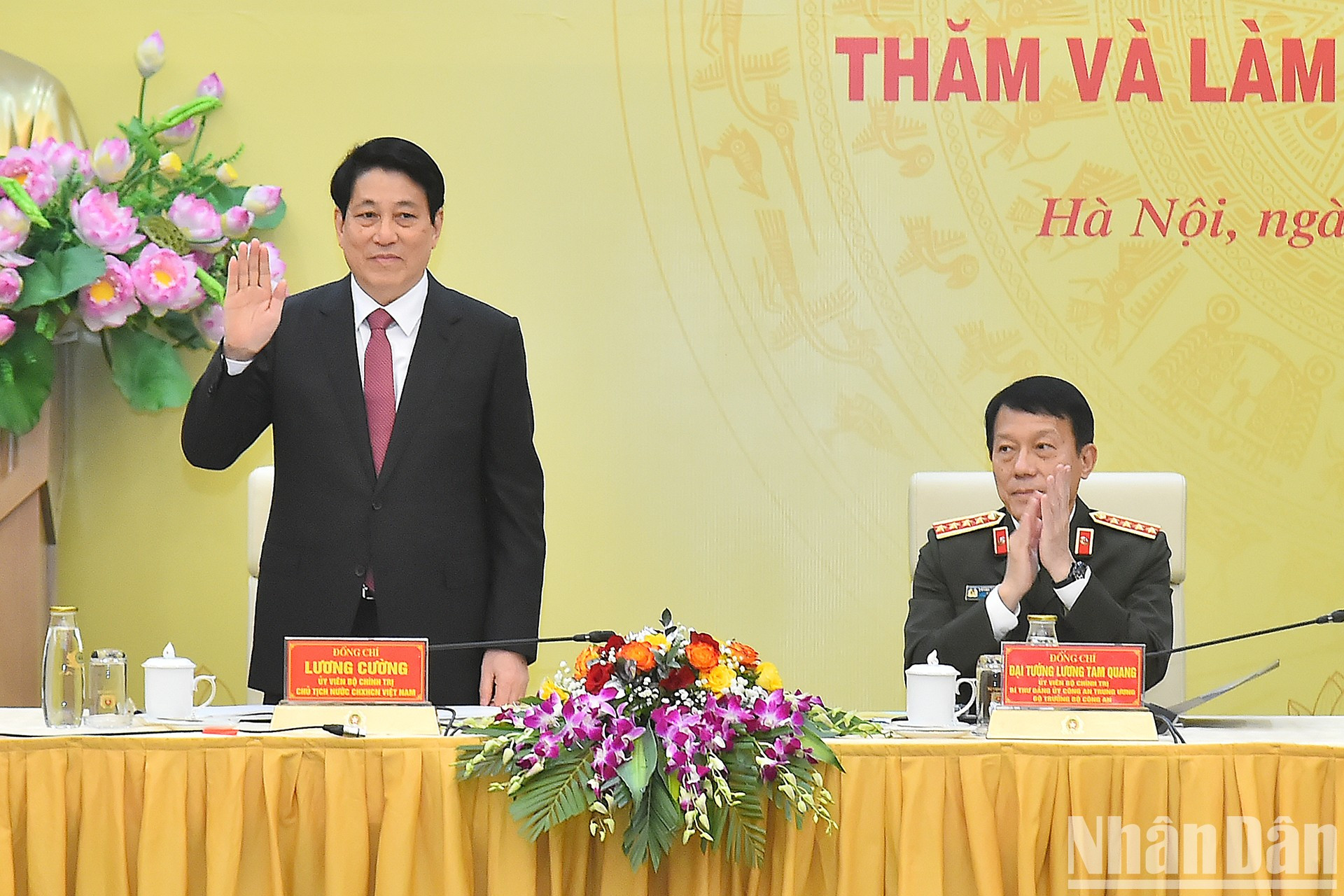 El presidente de Vietnam, Luong Cuong, en la cita. El presidente de Vietnam, Luong Cuong, en la cita.