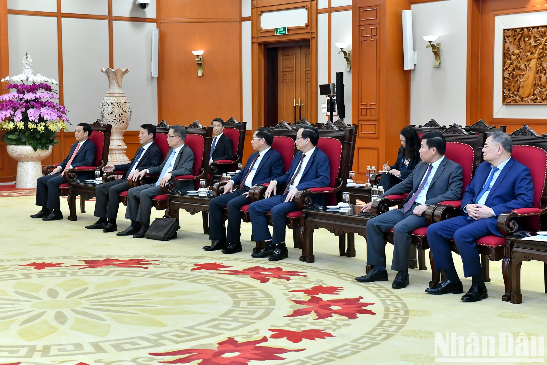 Los delegados vietnamitas en la recepción. Los delegados vietnamitas en la recepción.