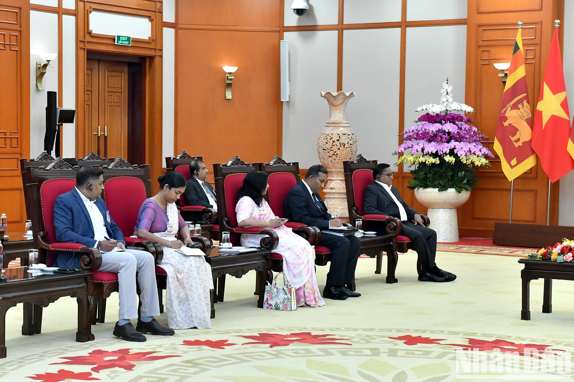 Los delegados de Sri Lanka en la reunión. Los delegados de Sri Lanka en la reunión.
