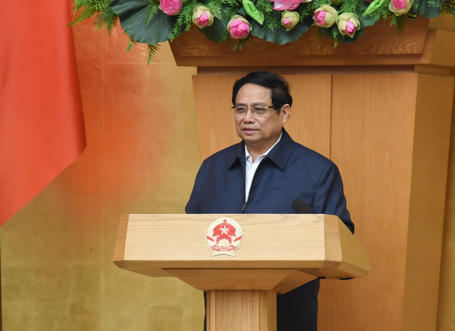 El premier vietnamita, Pham Minh Chinh, preside la reunión. El premier vietnamita, Pham Minh Chinh, preside la reunión.