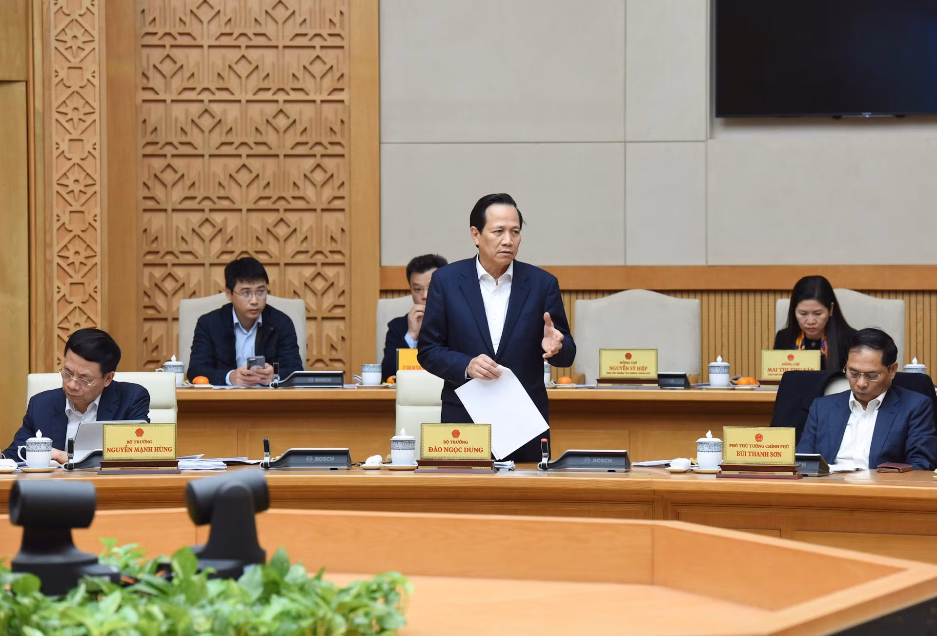 El ministro de Trabajo, Inválidos de Guerra y Asuntos Sociales, Dao Ngoc Dung.