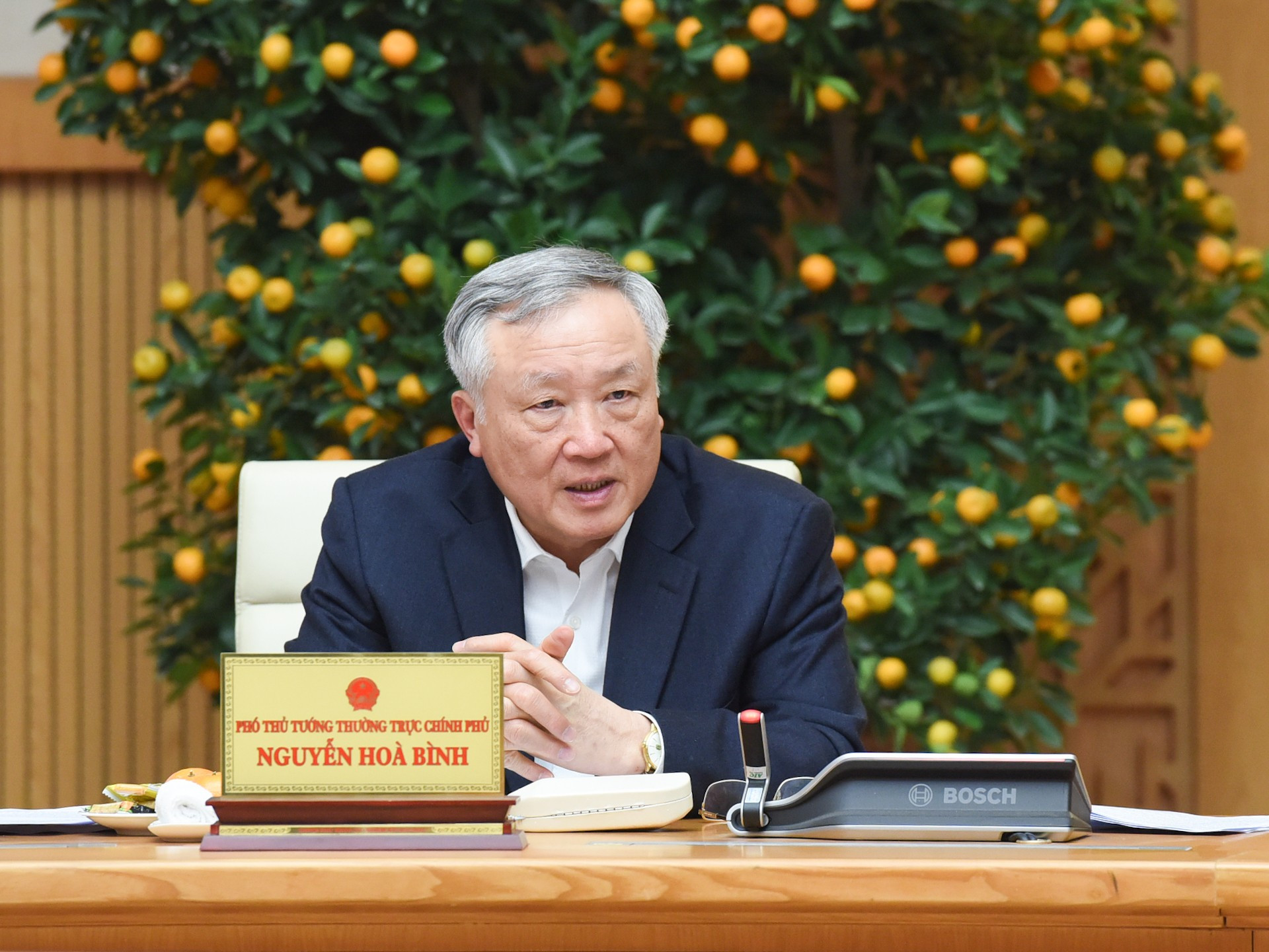 El viceprimer ministro ejecutivo Nguyen Hoa Binh. El viceprimer ministro ejecutivo Nguyen Hoa Binh.