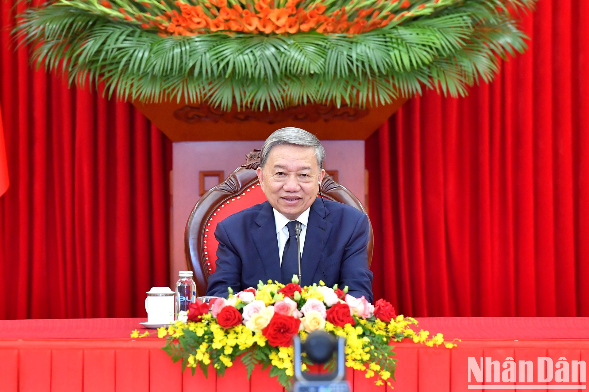 El secretario general del Partido Comunista de Vietnam, To Lam, en el evento.