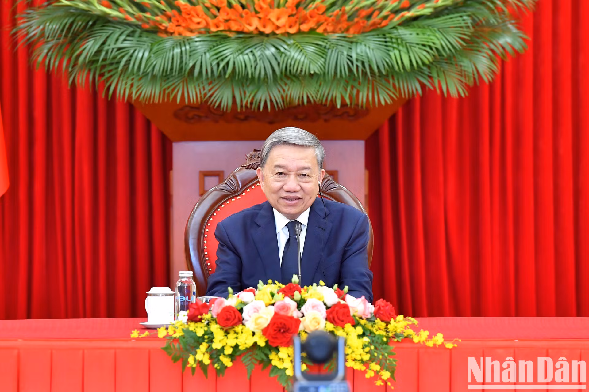 El secretario general del Partido Comunista de Vietnam, To Lam, en el evento.
