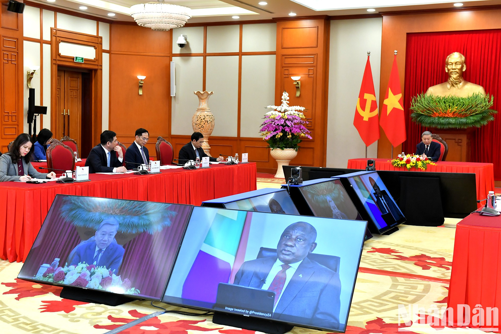 El secretario general del Partido Comunista de Vietnam, To Lam, en el acto.