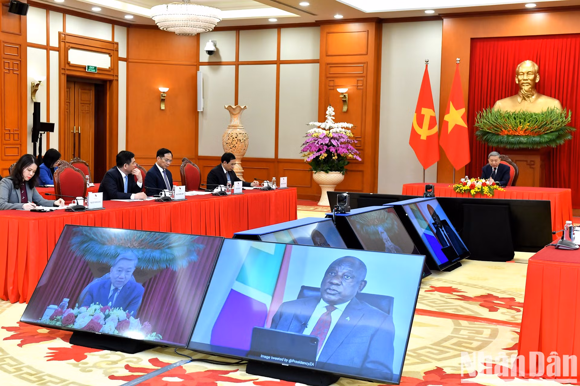 El secretario general del Partido Comunista de Vietnam, To Lam, en el acto.