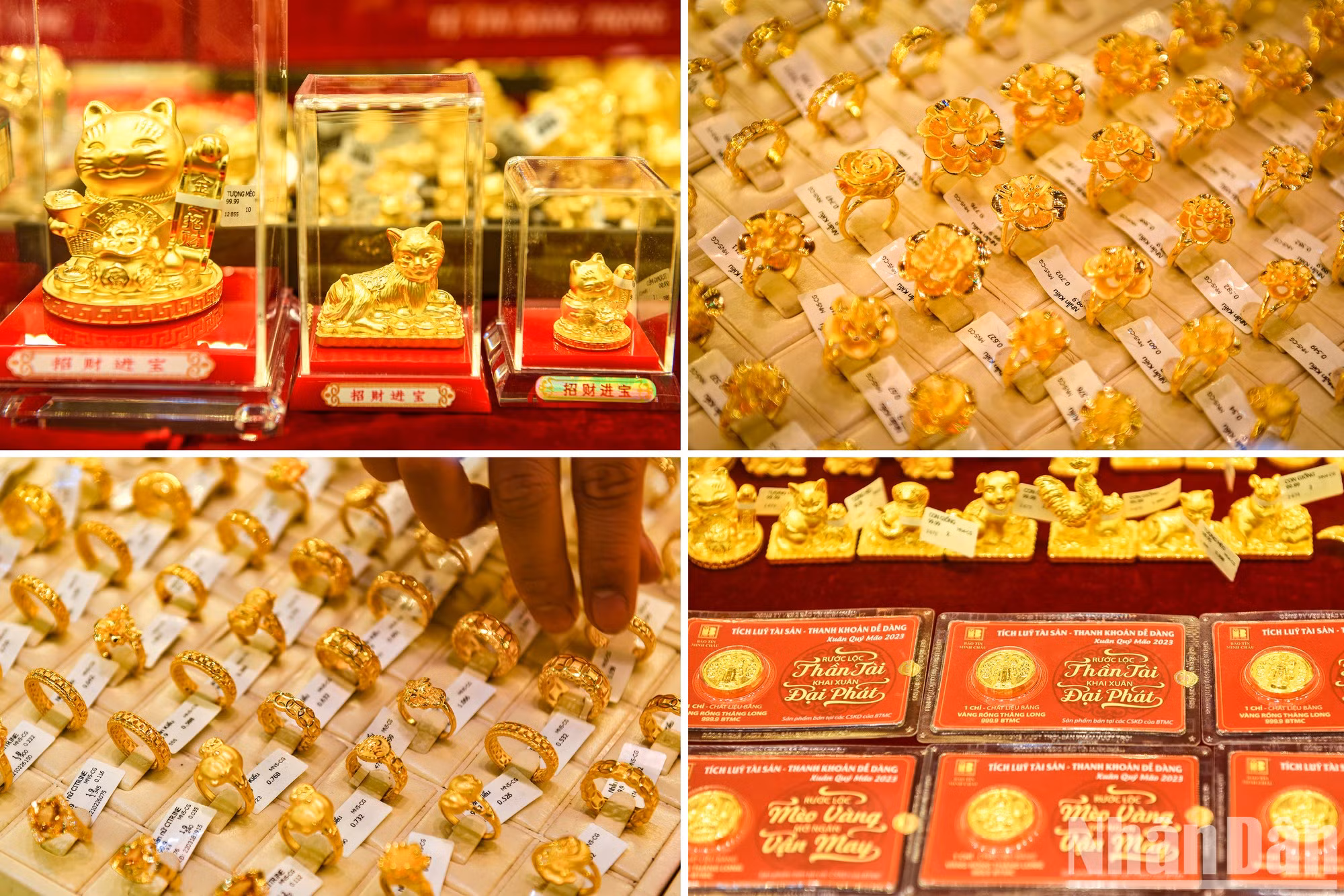 Las joyas con forma de mascota como el gato de la fortuna también llaman la atención de los compradores.