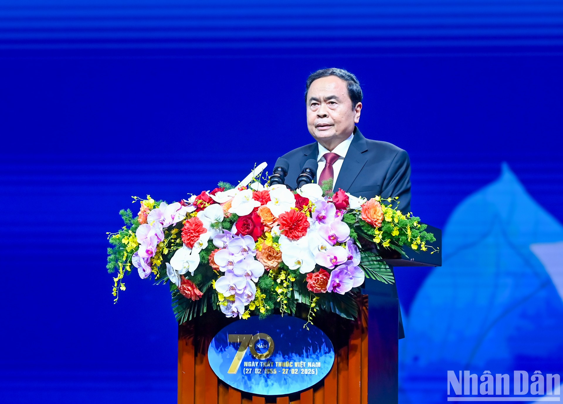 El presidente de la Asamblea Nacional vietnamita, Tran Thanh Man, interviene en el evento. El presidente de la Asamblea Nacional vietnamita, Tran Thanh Man, interviene en el evento.