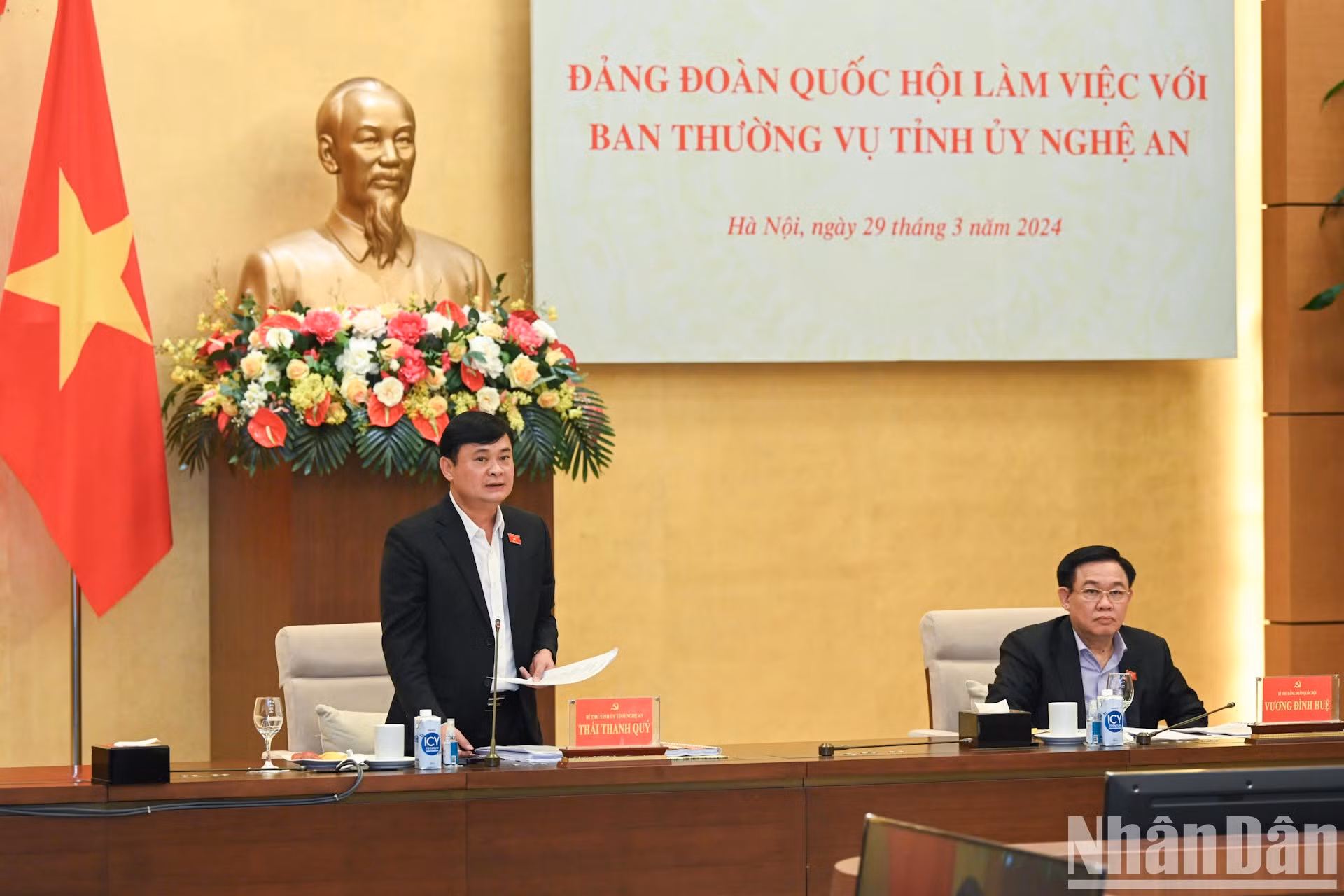 El secretario del Comité del Partido de Nghe An, Thai Thanh Quy.