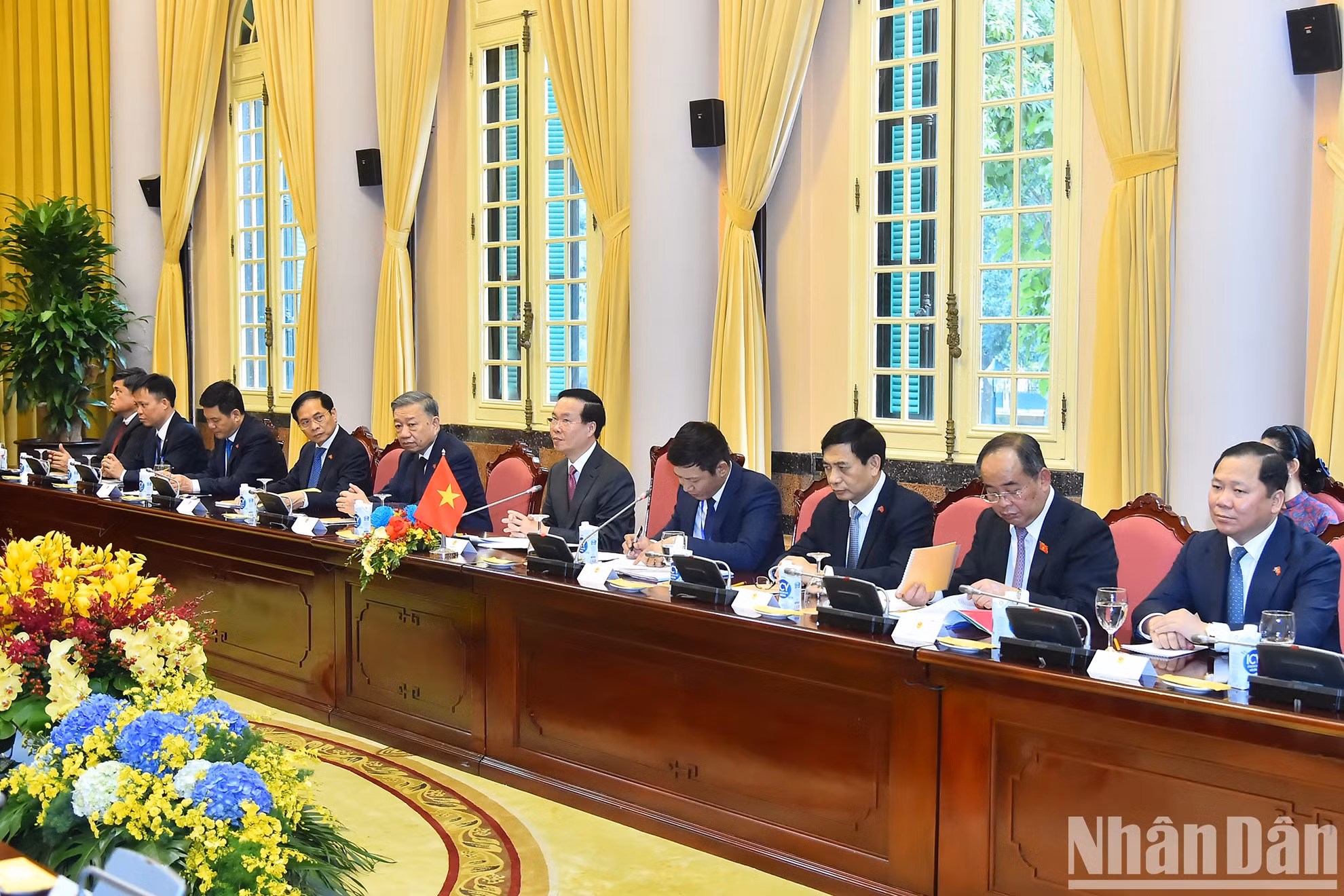 Los delegados vietnamitas.