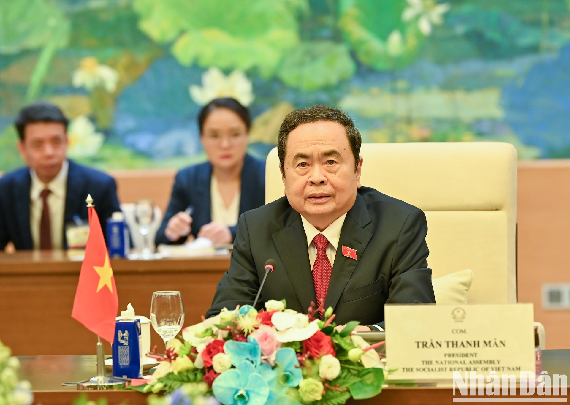 El presidente de la ANV, Tran Thanh Man, habla en el encuentro. El presidente de la ANV, Tran Thanh Man, habla en el encuentro.