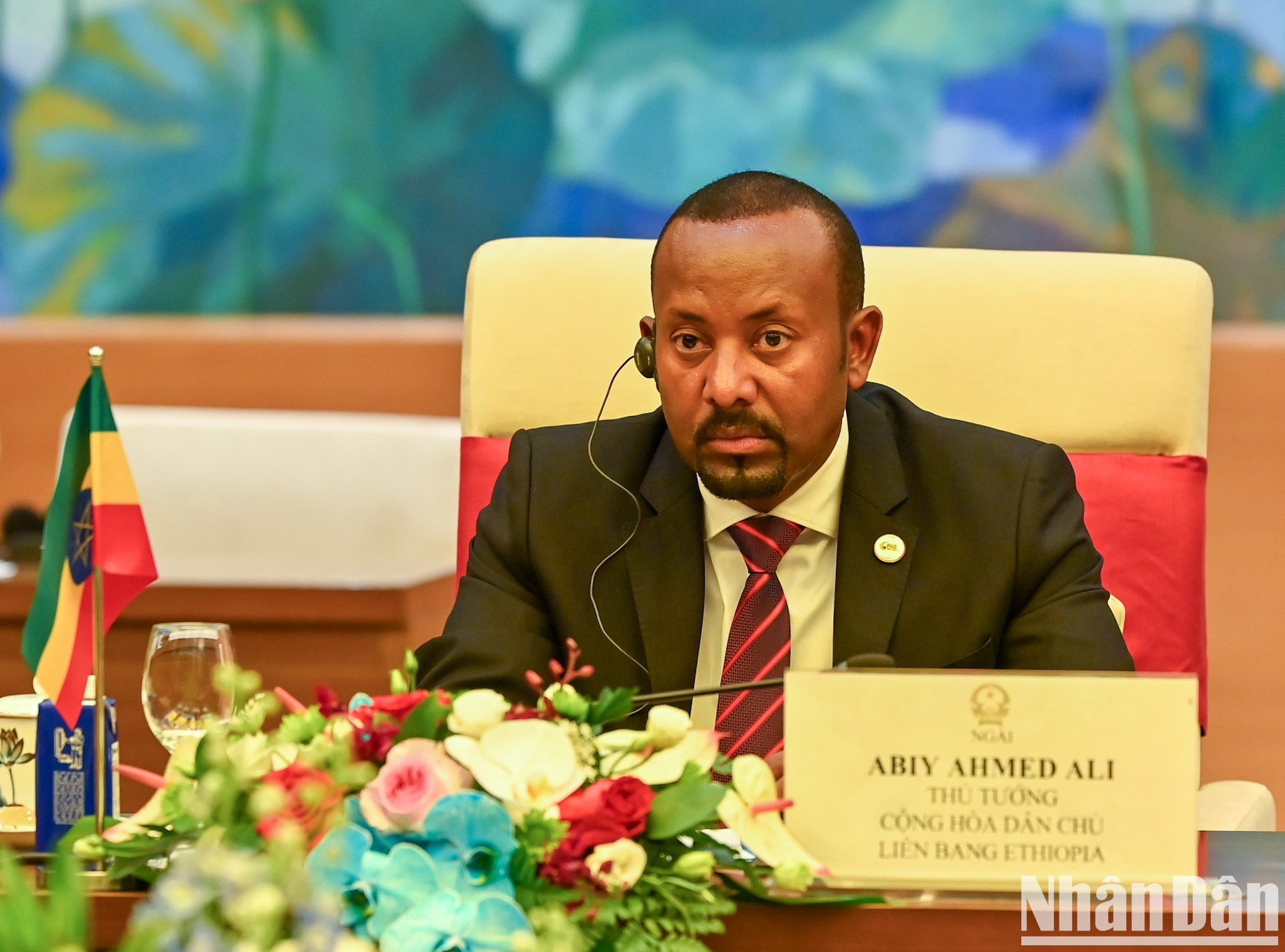 El premier de Etiopía, Abiy Ahmed Ali, habla en la cita. El premier de Etiopía, Abiy Ahmed Ali, habla en la cita.