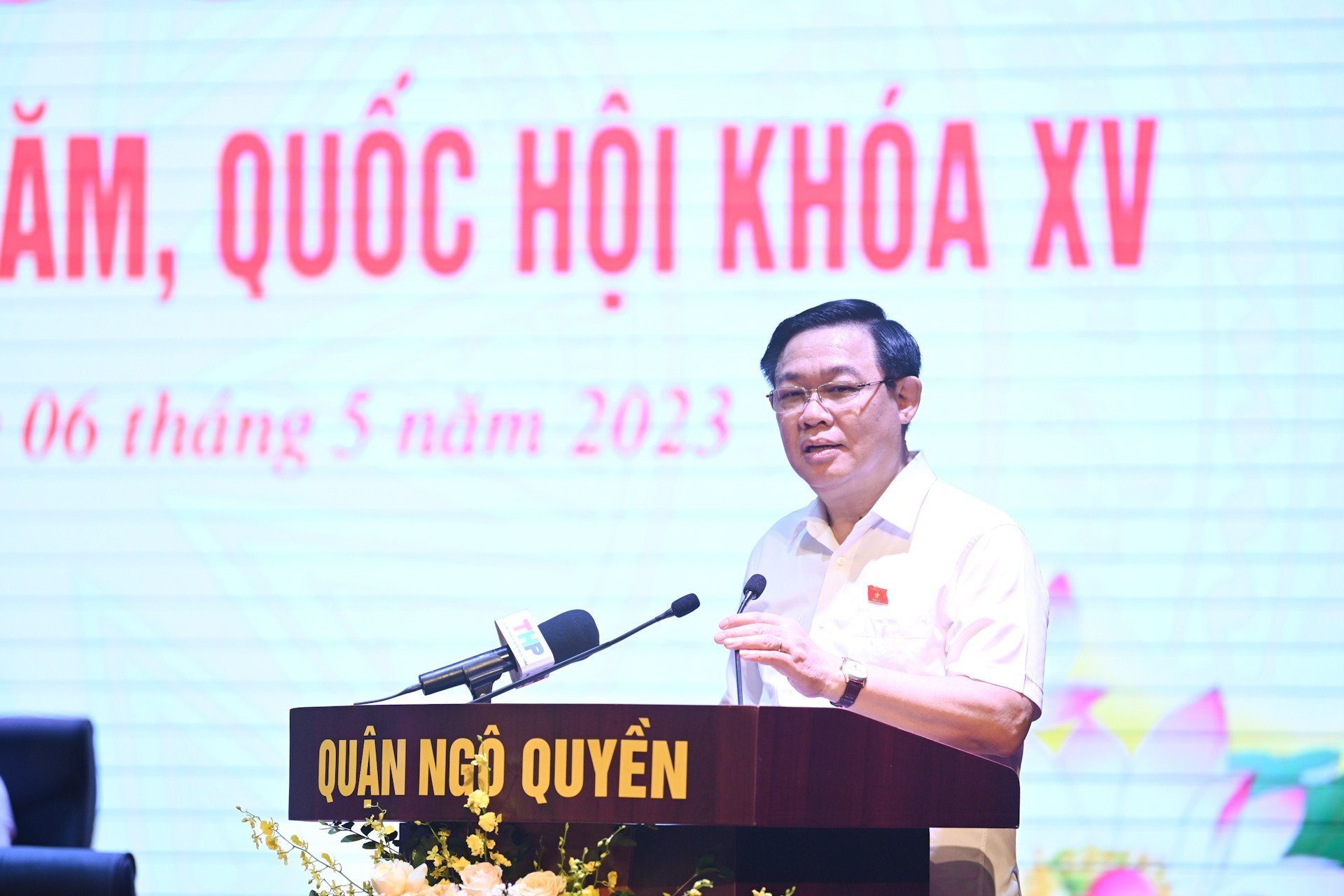 El presidente de la ANV habla en el evento.