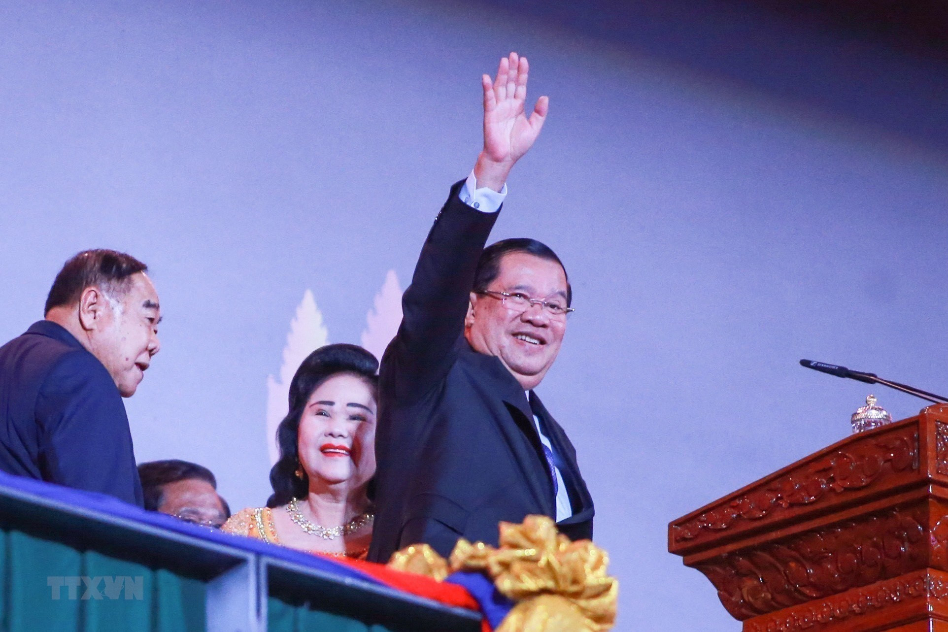 El primer ministro de Camboya, Samdech Techo Hun Sen en el evento.