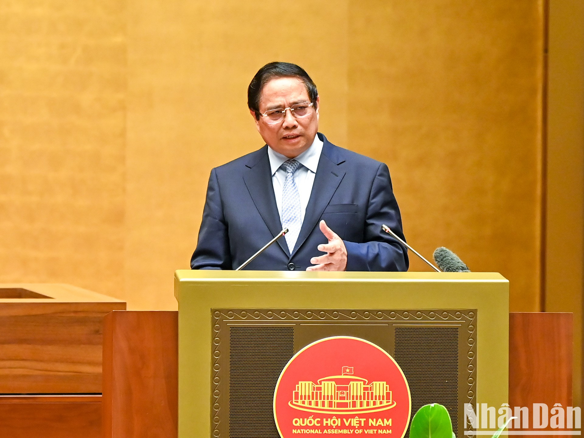 El premier Pham Minh Chinh habla de los borradores de documentos que se presentarán al XIV Congreso Nacional del Partido Comunista de Vietnam.