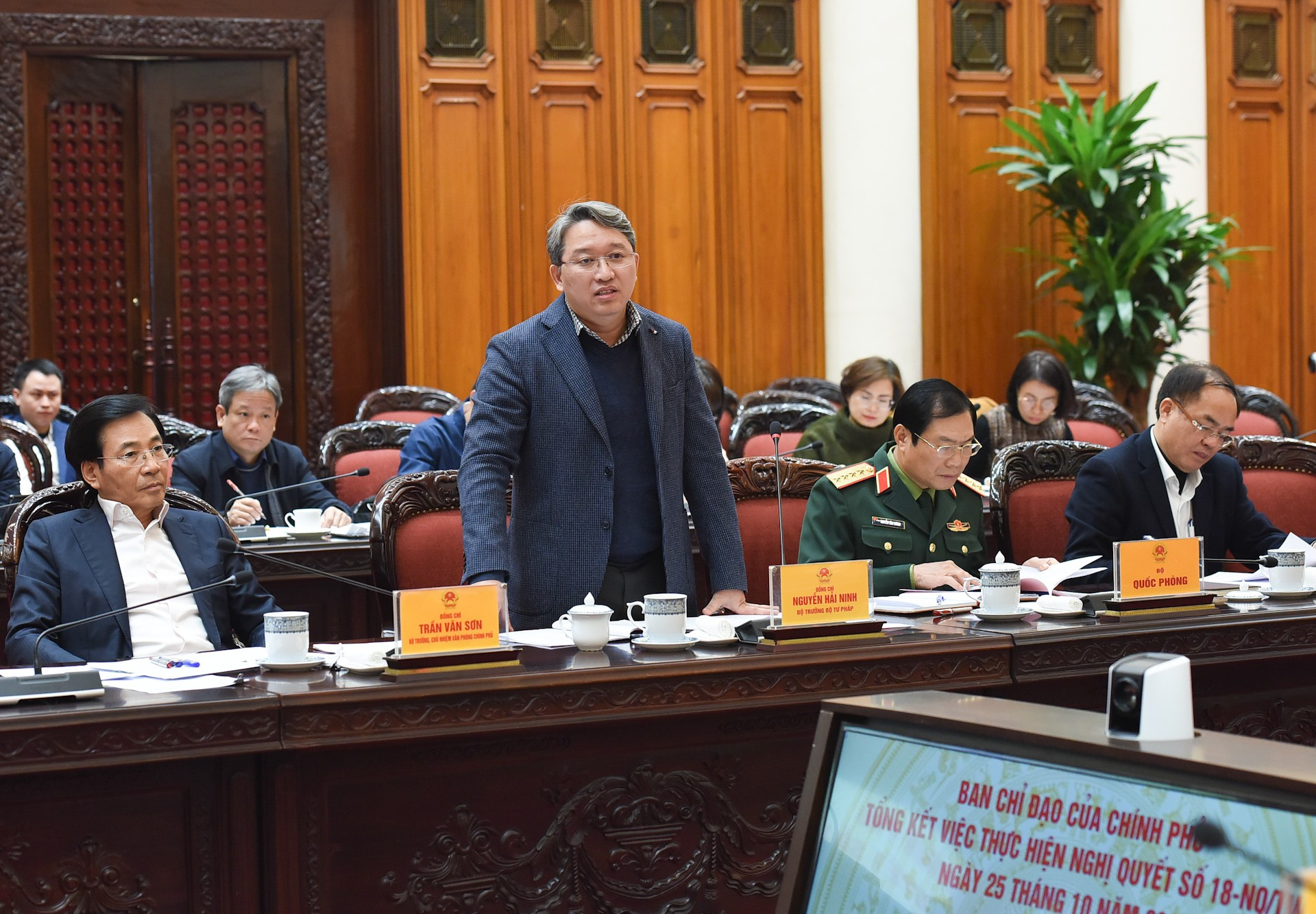 El ministro de Justicia, Nguyen Hai Ninh, interviene en la cita. El ministro de Justicia, Nguyen Hai Ninh, interviene en la cita.