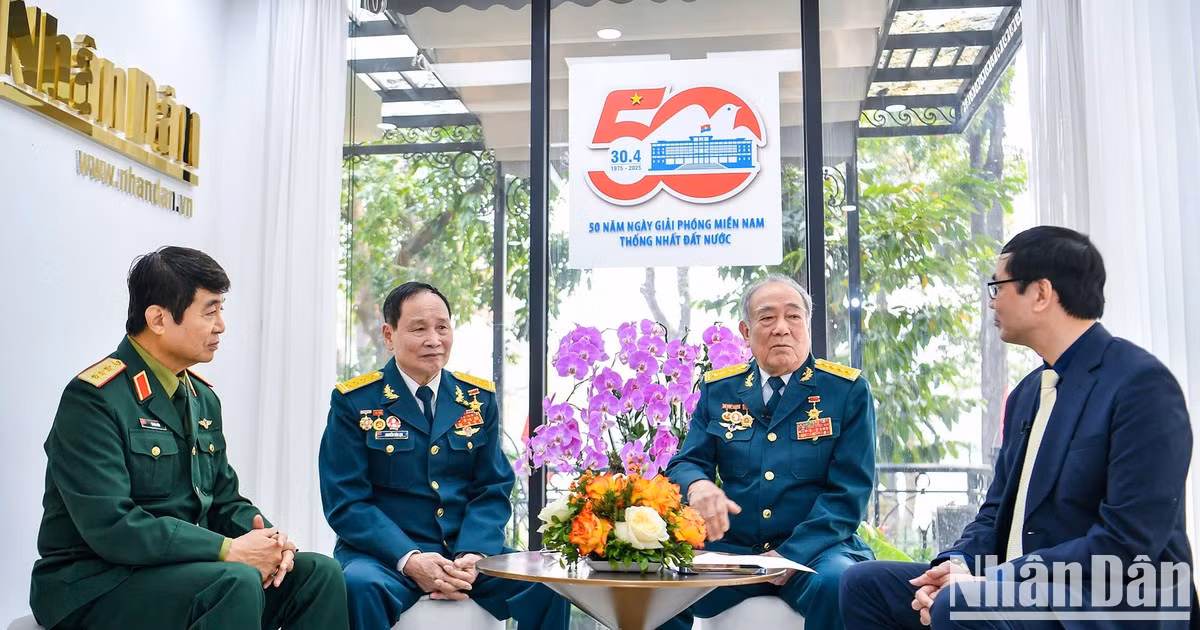 Periódico Nhan Dan celebra encuentro a pilotos del Equipo de Quyet Thang