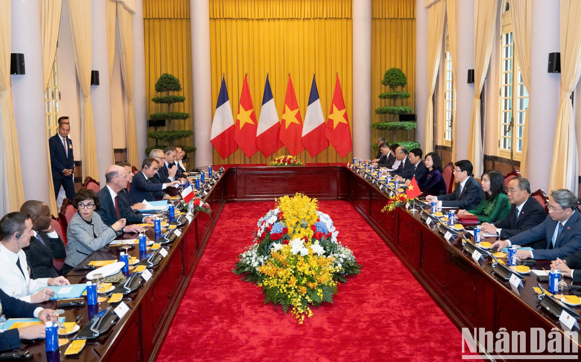 [Foto] Presidente de Vietnam se reúne con su par francés ảnh 1