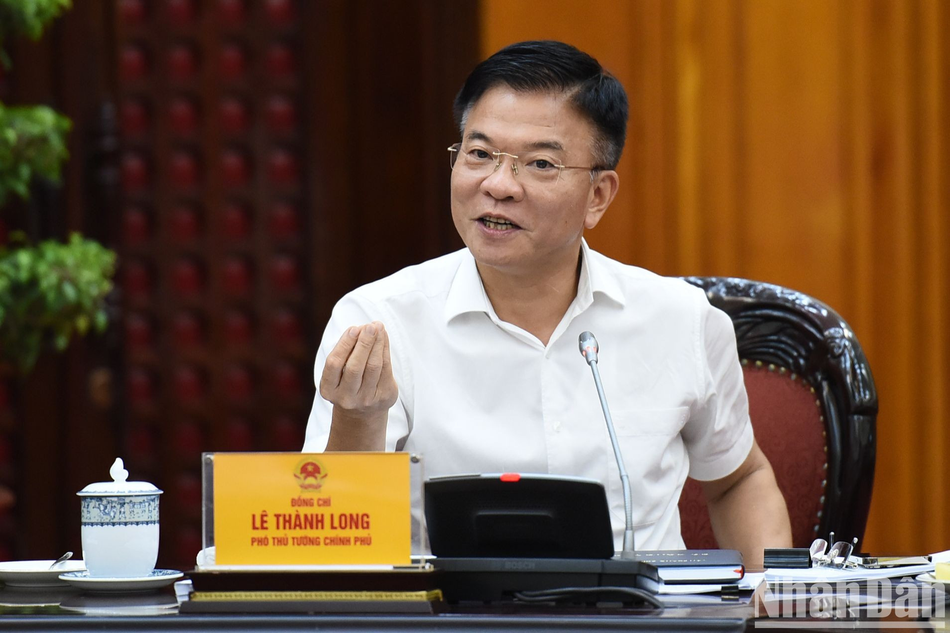 El viceprimer ministro Le Thanh Long. El viceprimer ministro Le Thanh Long.