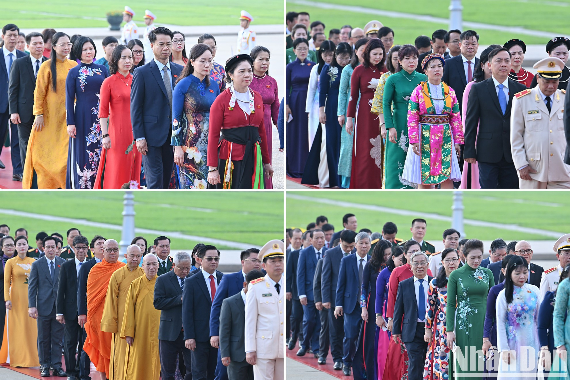 Los diputados rinden homenaje al Presidente Ho Chi Minh.