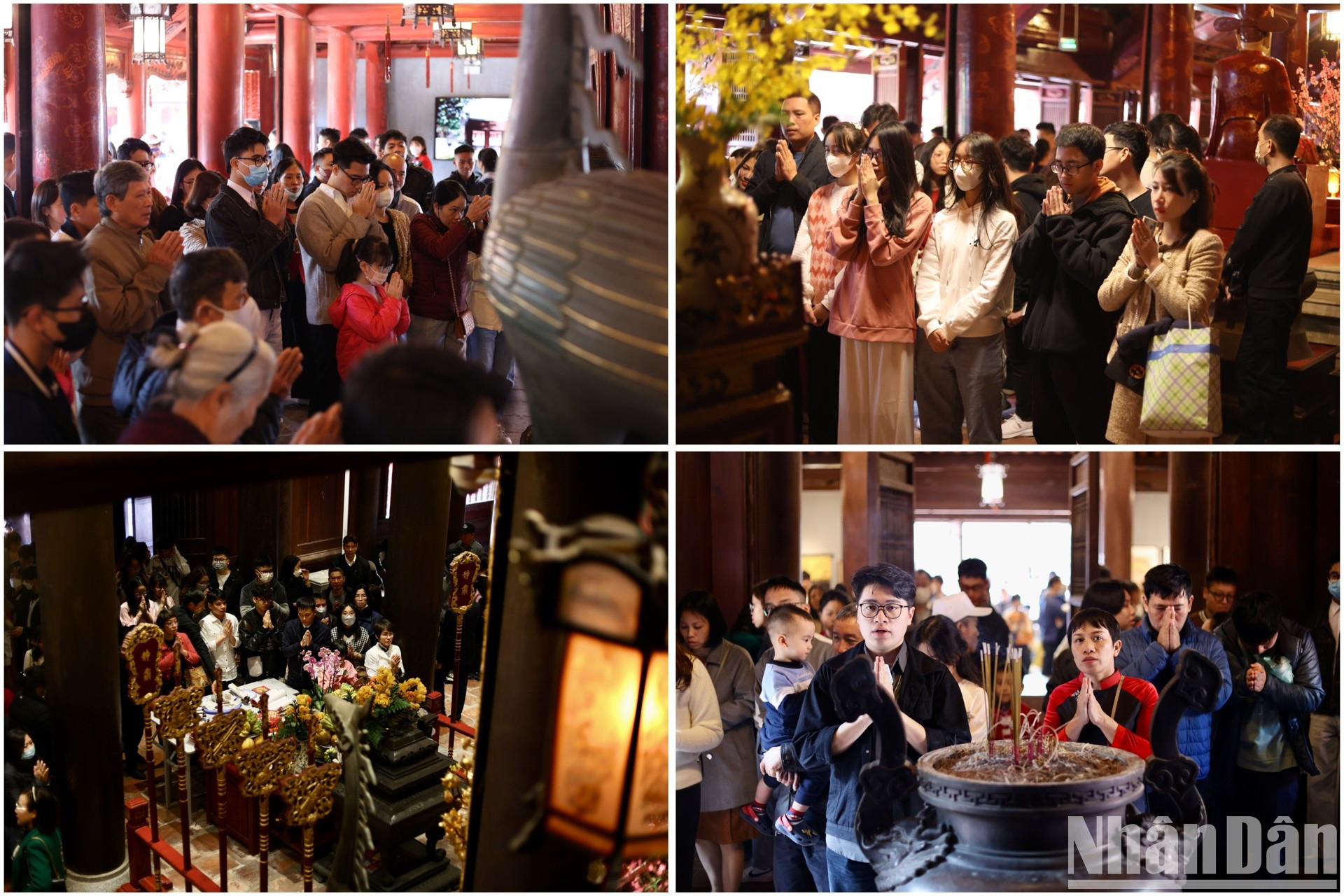 La gente reza por un año tranquilo y próspero. La gente reza por un año tranquilo y próspero.