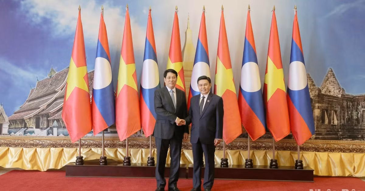 [Foto] Presidente vietnamita se reúne con el titular de Asamblea Nacional de Laos