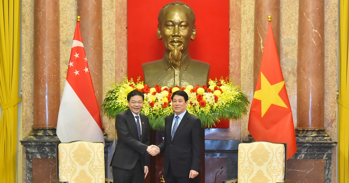 [Foto] Presidente de Vietnam recibe al premier singapurense