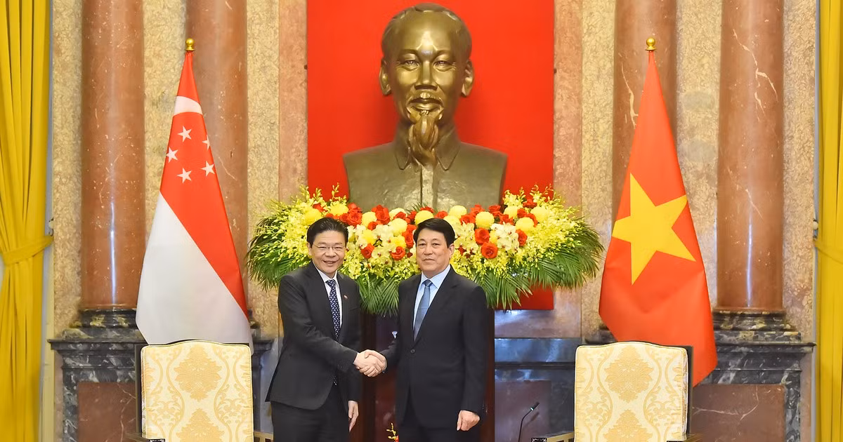 [Foto] Presidente de Vietnam recibe al premier singapurense