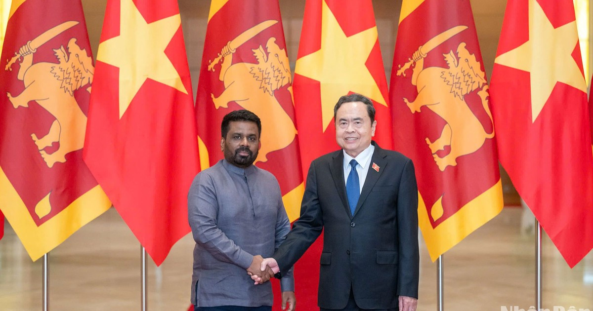 [Foto] Máximo dirigente legislativo de Vietnam recibe al presidente de Sri Lanka