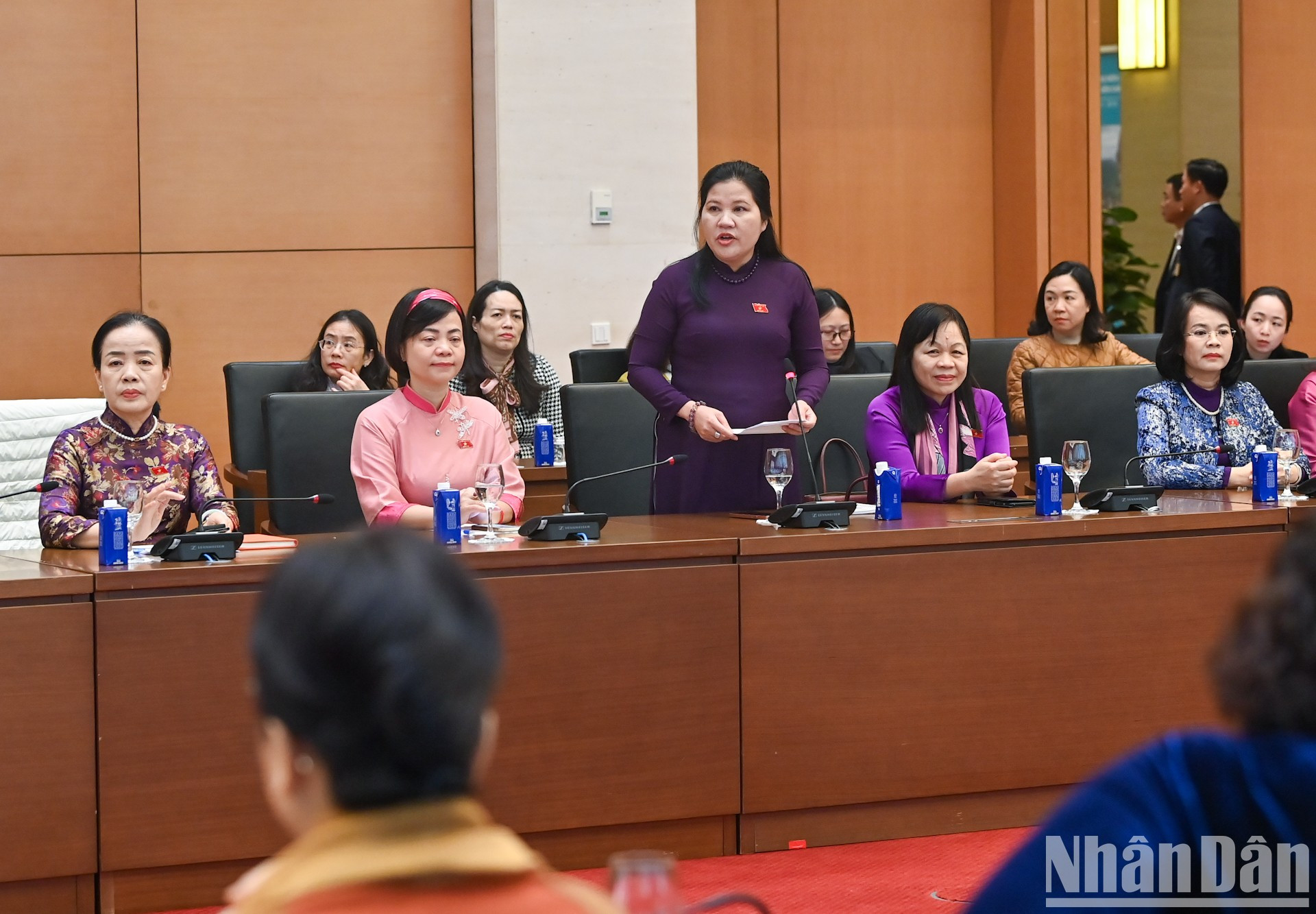 La vicepresidenta del Consejo de Nacionalidades de la ANV, Dinh Thi Phuong Lan, habla en la cita. La vicepresidenta del Consejo de Nacionalidades de la ANV, Dinh Thi Phuong Lan, habla en la cita.