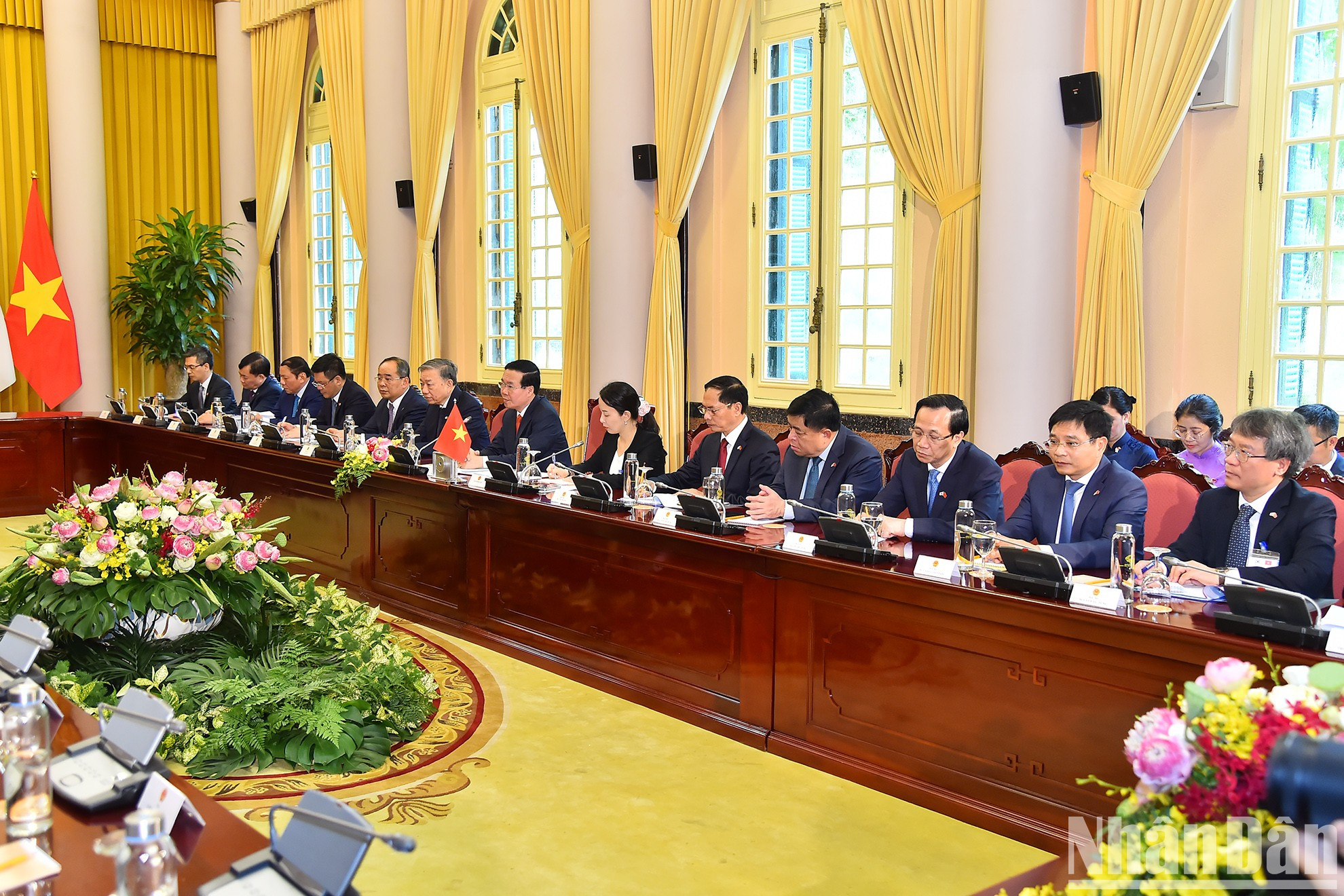 La delegación vietnamita.