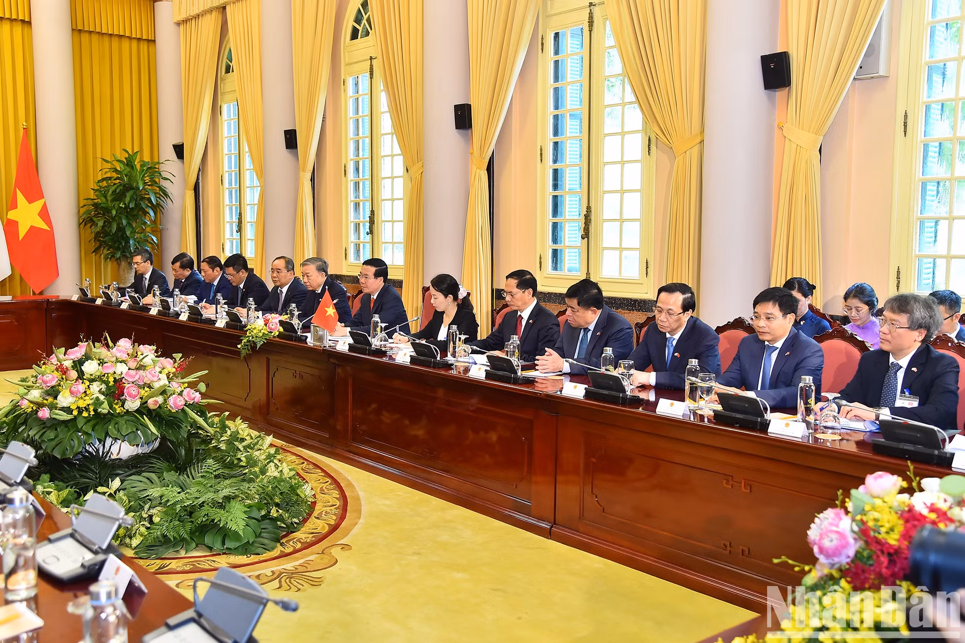 La delegación vietnamita.