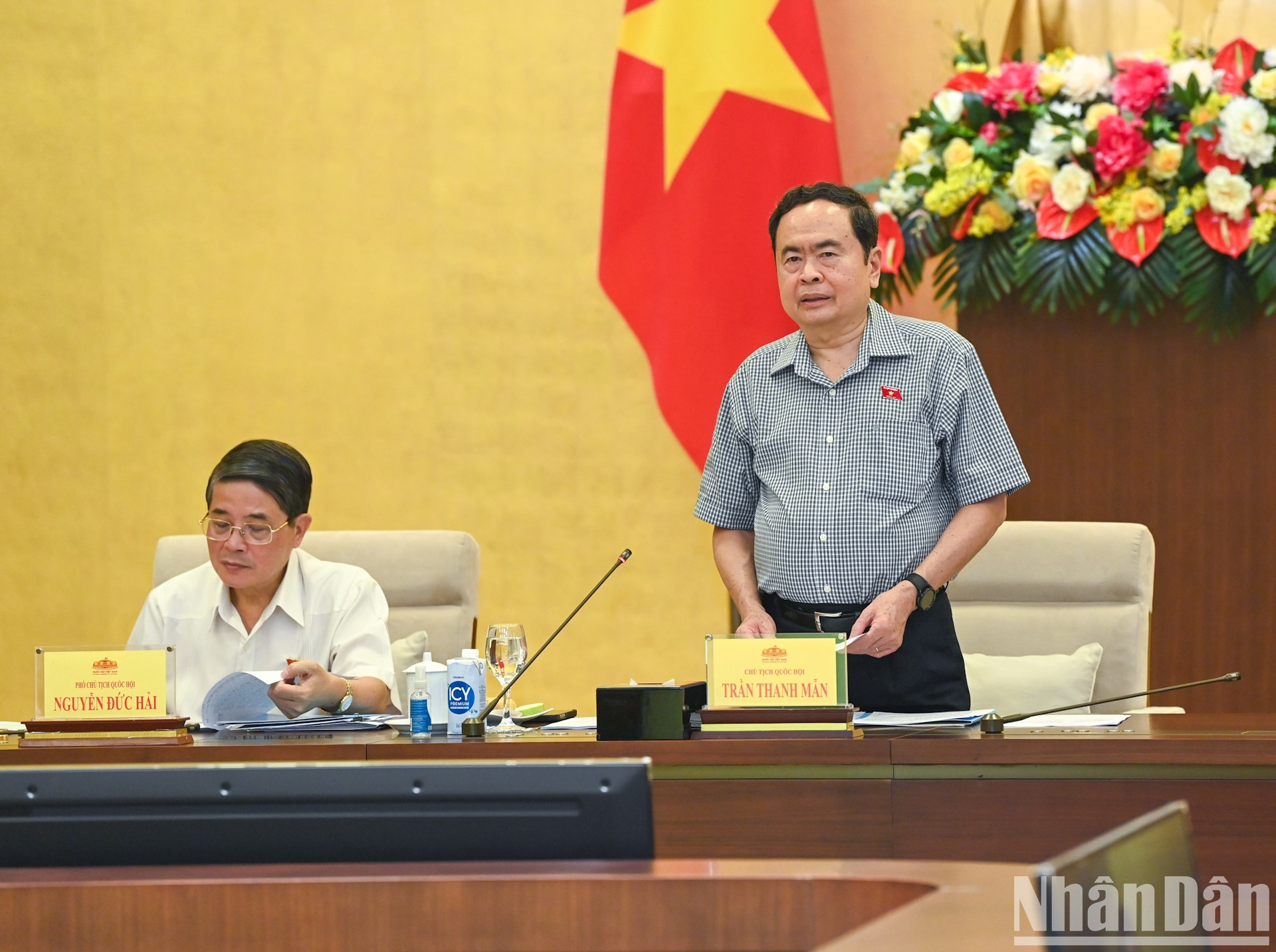 El máximo legislador Tran Thanh Man habla en el encuentro. El máximo legislador Tran Thanh Man habla en el encuentro.