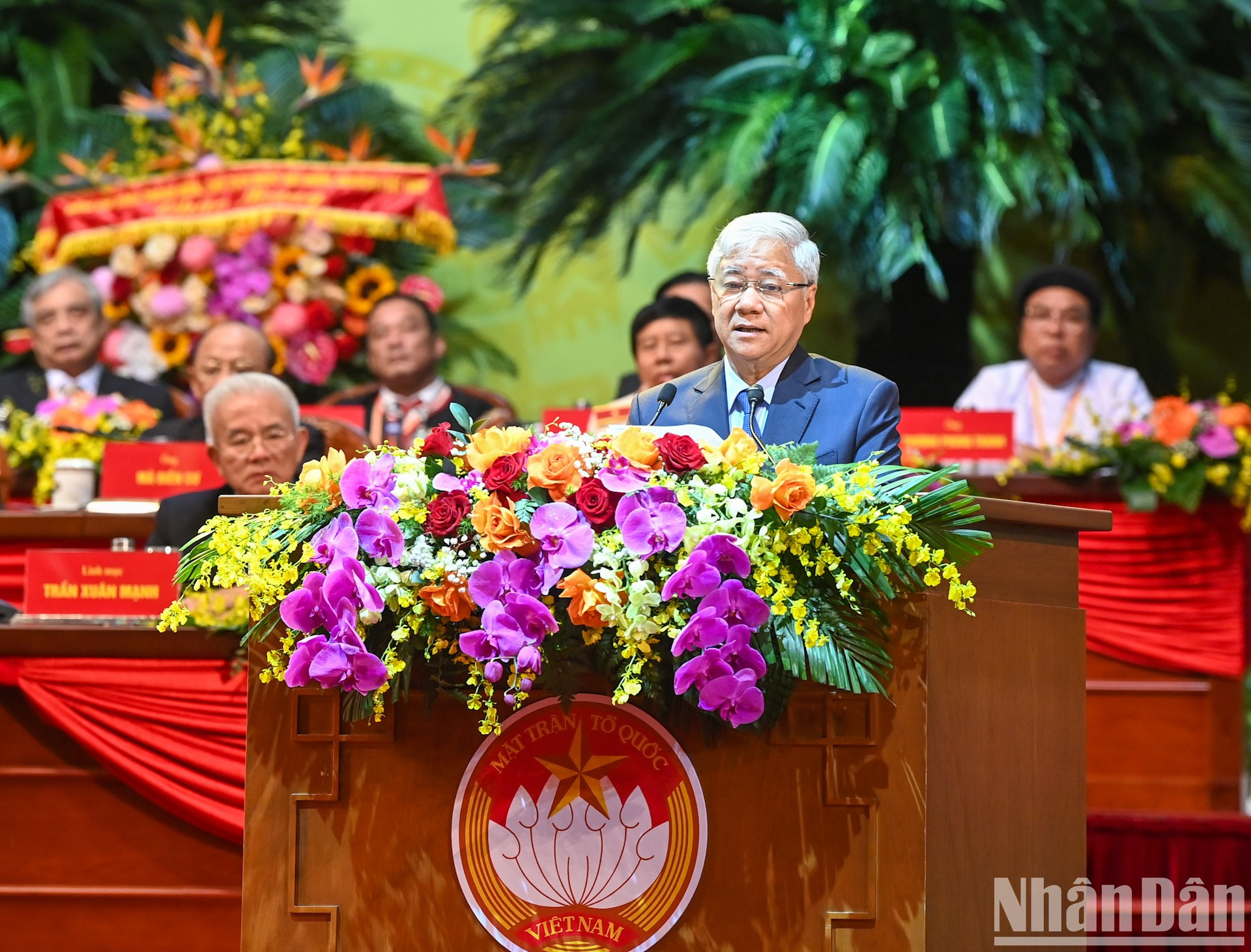 El presidente del FPV, Do Van Chien, habla en la cita. El presidente del FPV, Do Van Chien, habla en la cita.