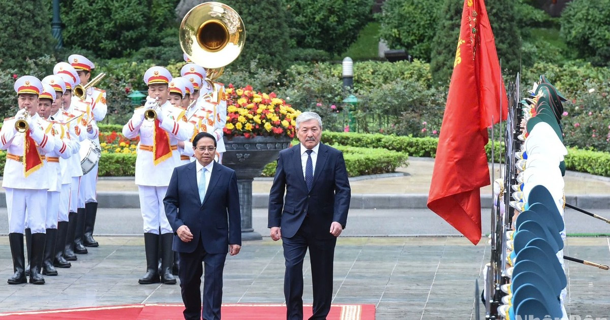 [Foto] Premier de Vietnam preside ceremonia de bienvenida a su homólogo de Kirguistán